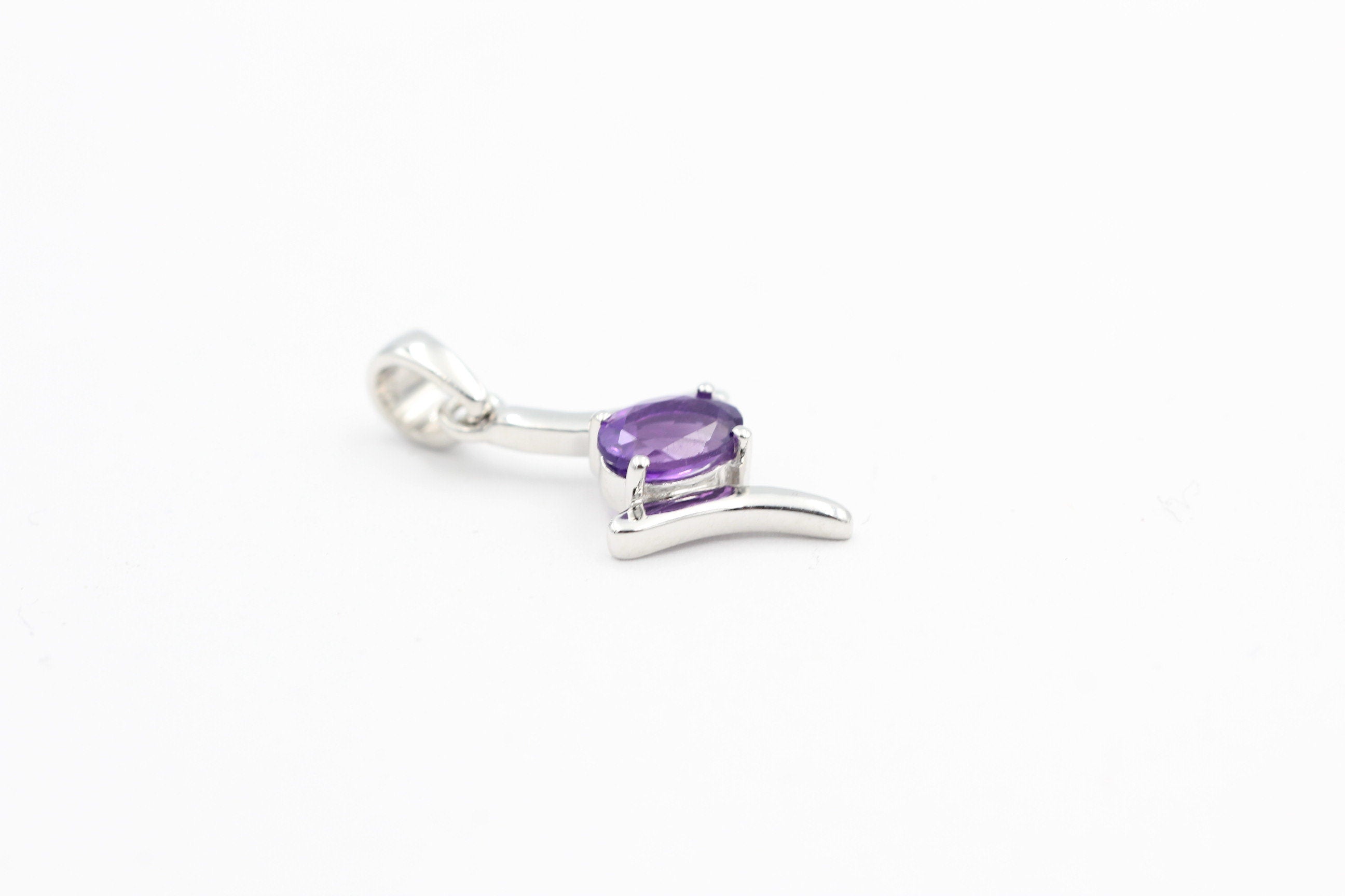 0,72 Carat afrikanischer Amethyst Anhänger 925 Silber aus Afrika