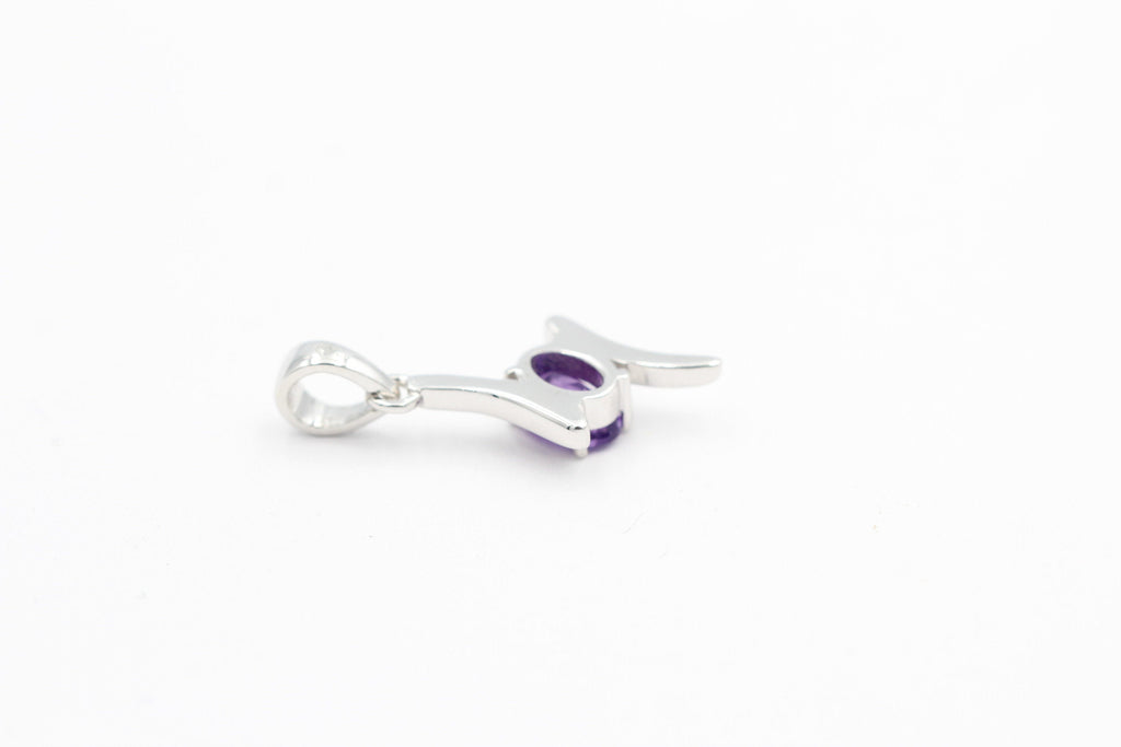 0,72 Carat afrikanischer Amethyst Anhänger 925 Silber aus Afrika