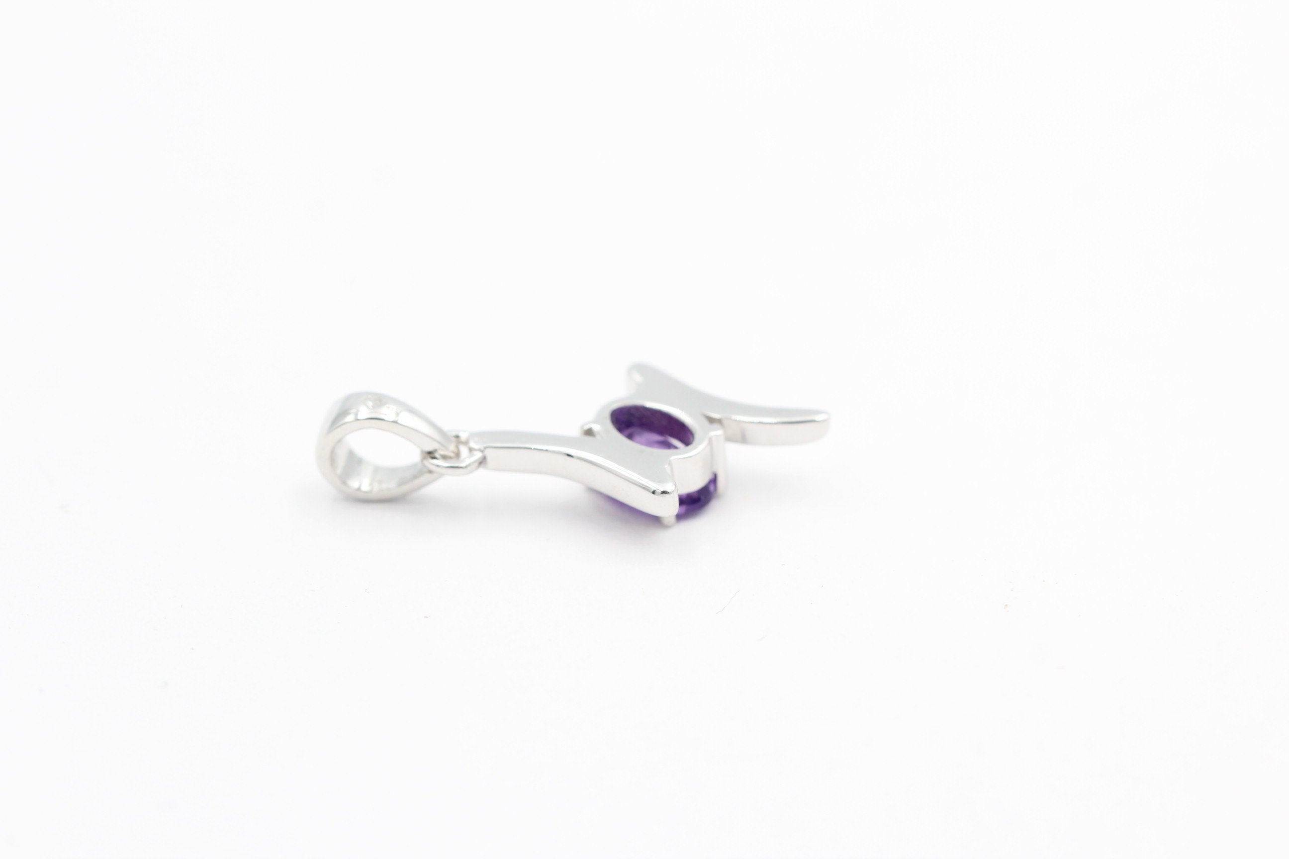0,72 Carat afrikanischer Amethyst Anhänger 925 Silber aus Afrika