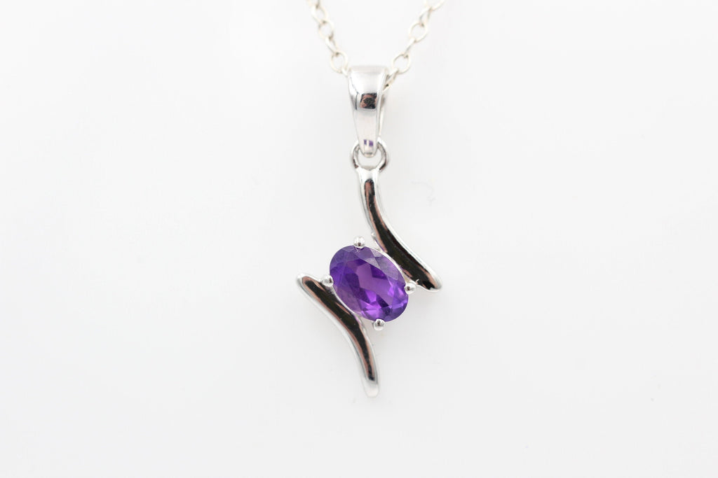 0,72 Carat afrikanischer Amethyst Anhänger 925 Silber aus Afrika
