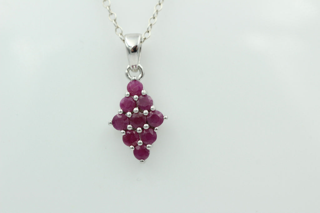 1,75 Cara Rubin Anhänger 925 Silber Collier Kette seltener Rubin Top Edel