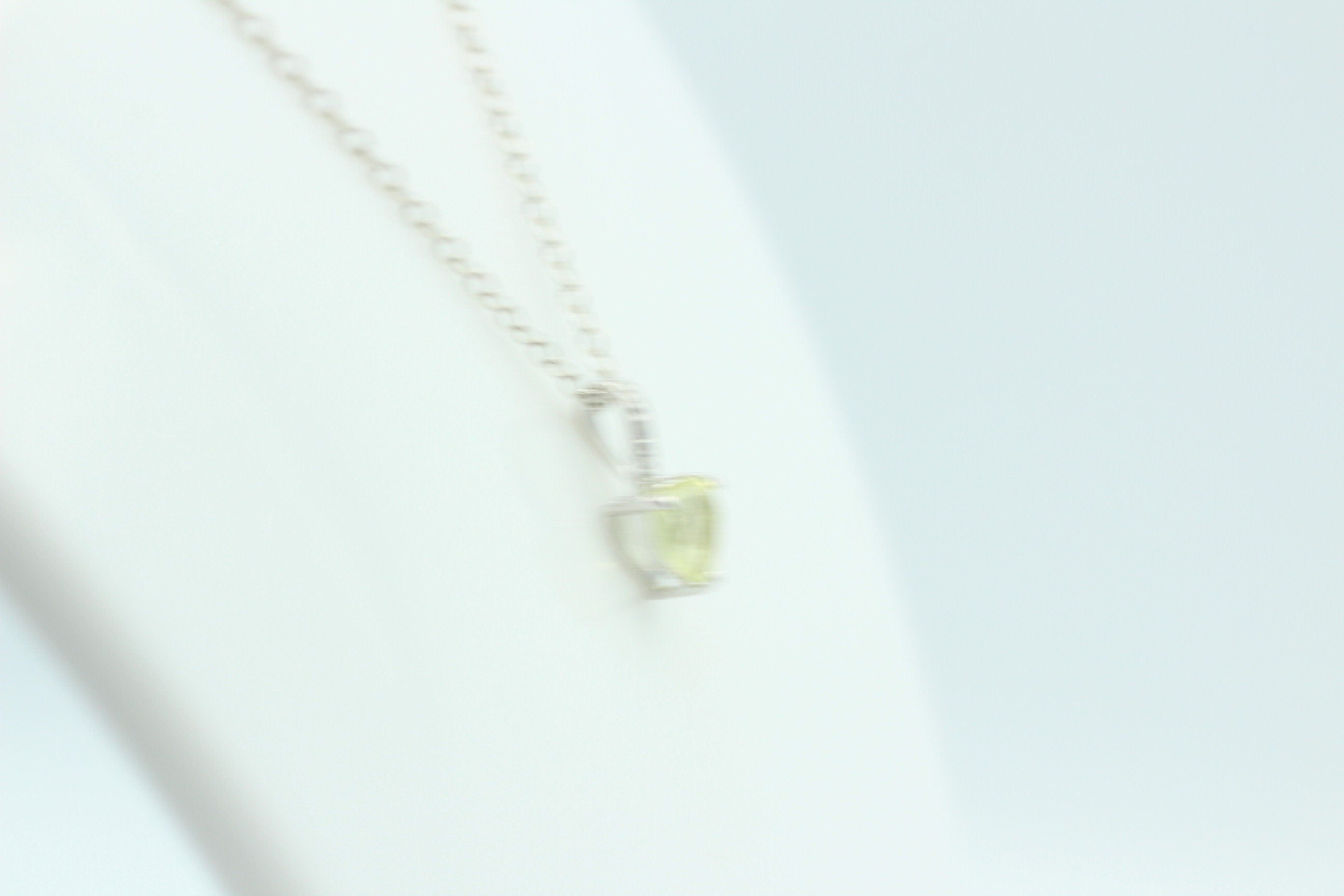 0,62 Carat Lemon Topas Herz Anhänger 925 Silber  Linomen Topas Topf