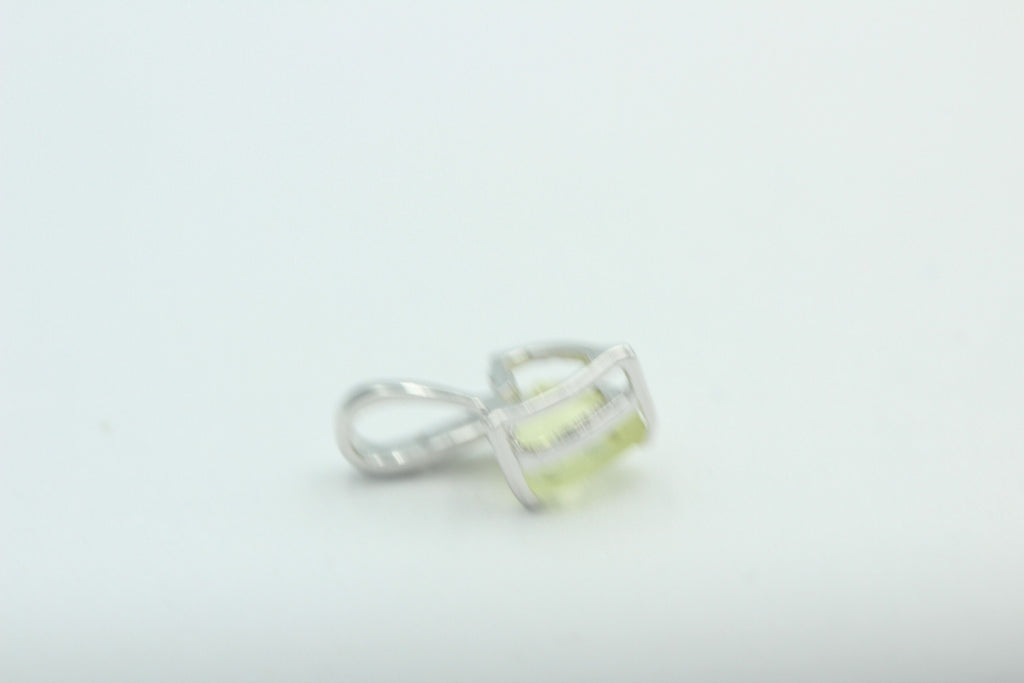 0,62 Carat Lemon Topas Herz Anhänger 925 Silber  Linomen Topas Topf