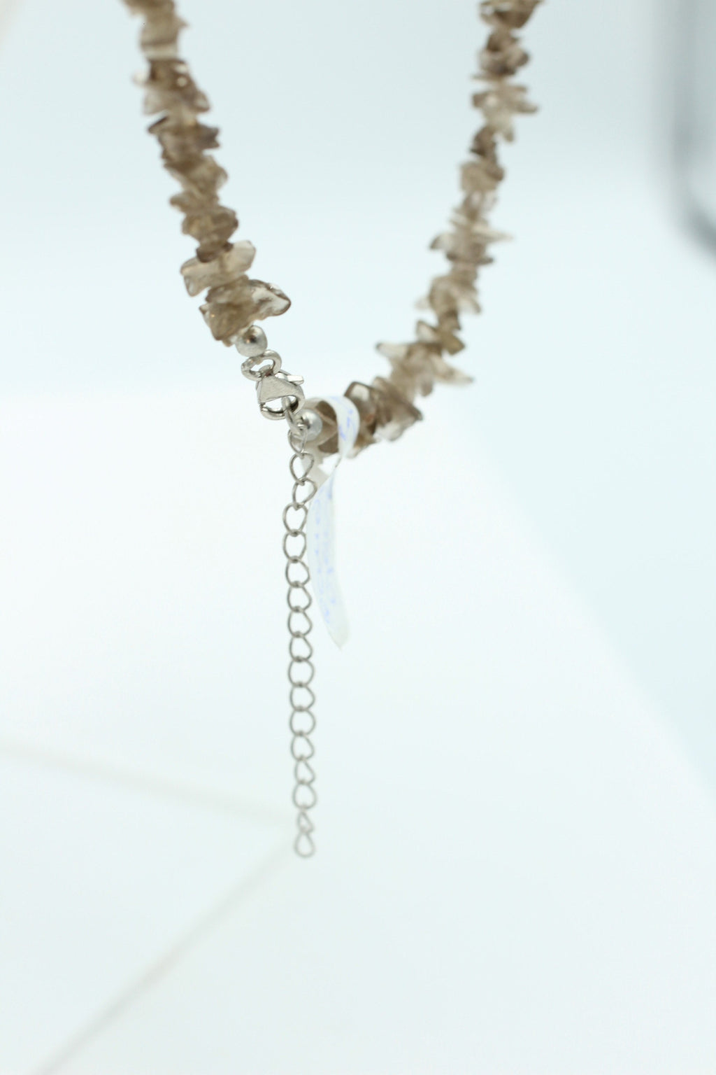 39 Carat Rauchquarz Collier Kette Splitterkette 925 Sterling Silber Top