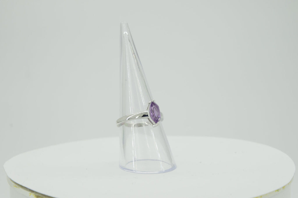 0,83 Carat Amethyst Ring 925 Silber violetter Edelstein 58 / 8 /18,5
