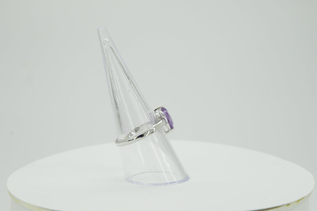 0,83 Carat Amethyst Ring 925 Silber violetter Edelstein 58 / 8 /18,5