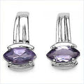 2,00 Carat fantastischer Amethyst Ohrstecker Ohrring, 925 Silber, Rhodiniert