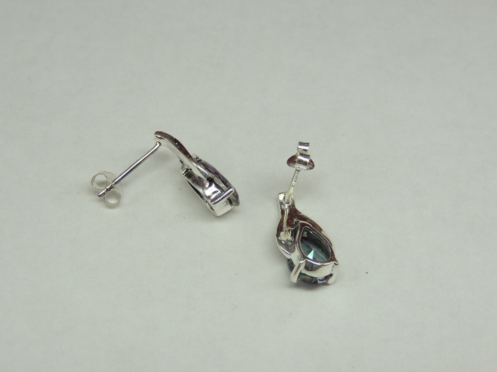 Edle 3 Carat Mystic Topas Ohrstecker, Ohrring, 925 Silber Mystiktopas Top Edel