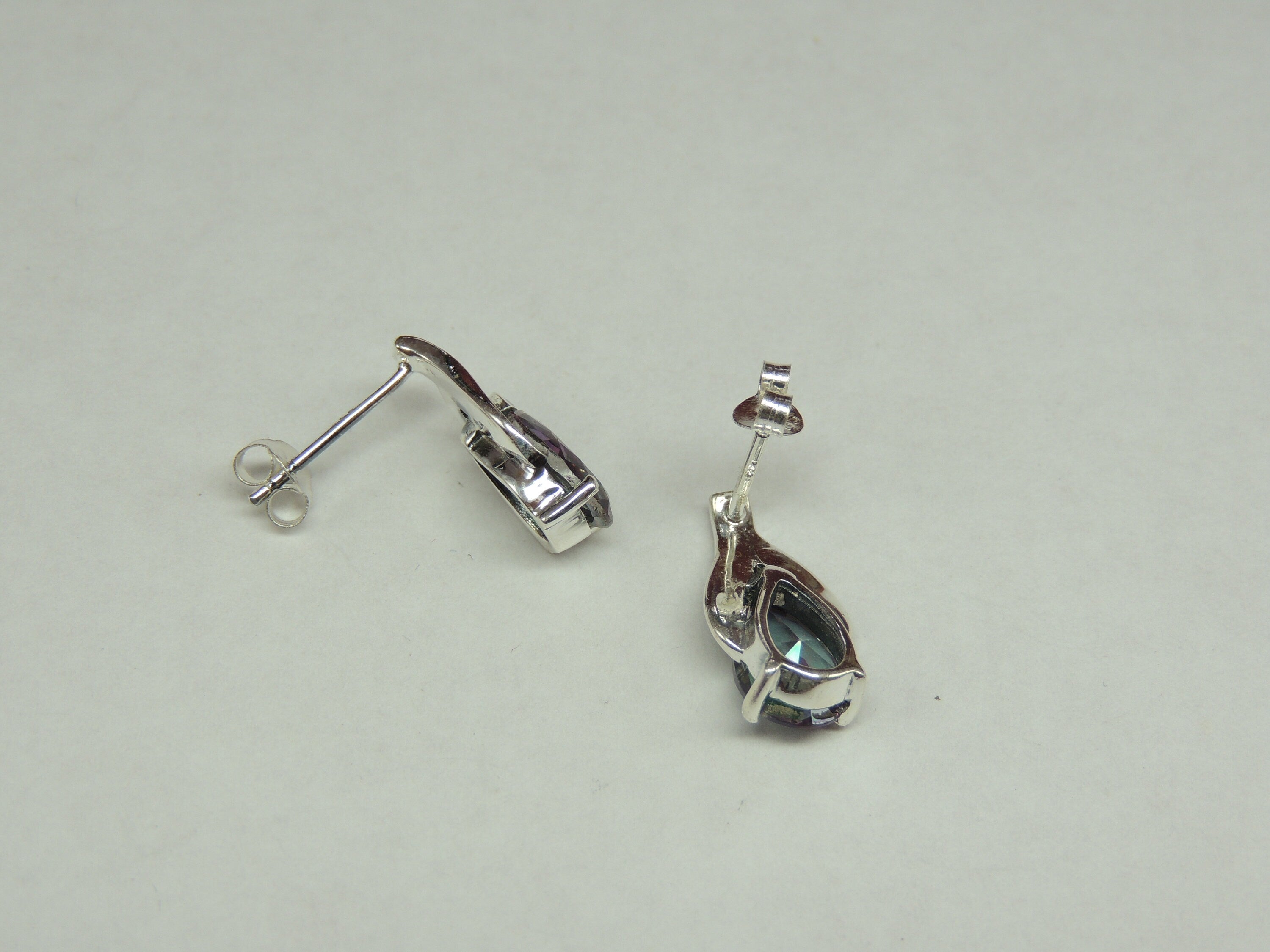 Edle 3 Carat Mystic Topas Ohrstecker, Ohrring, 925 Silber Mystiktopas Top Edel
