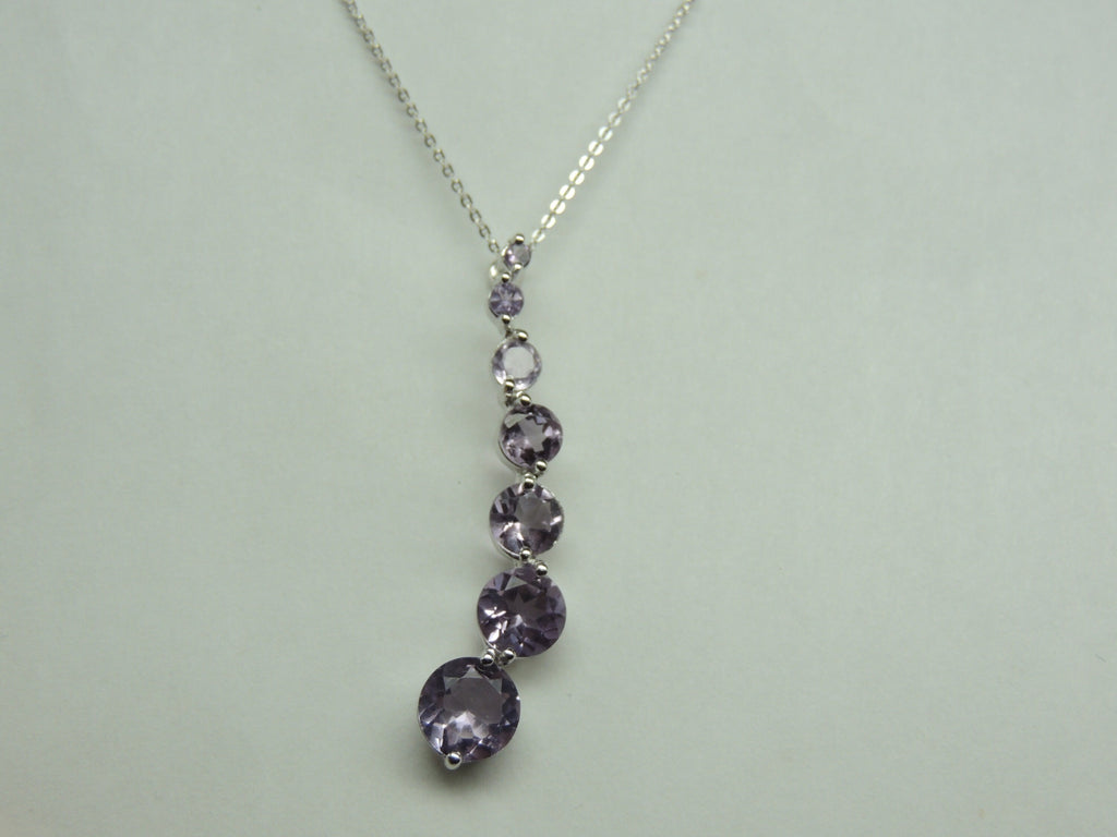 4,2 Carat Amethyst Anhanger 925 Silber Collier Kette ein funkelnder Traum Top