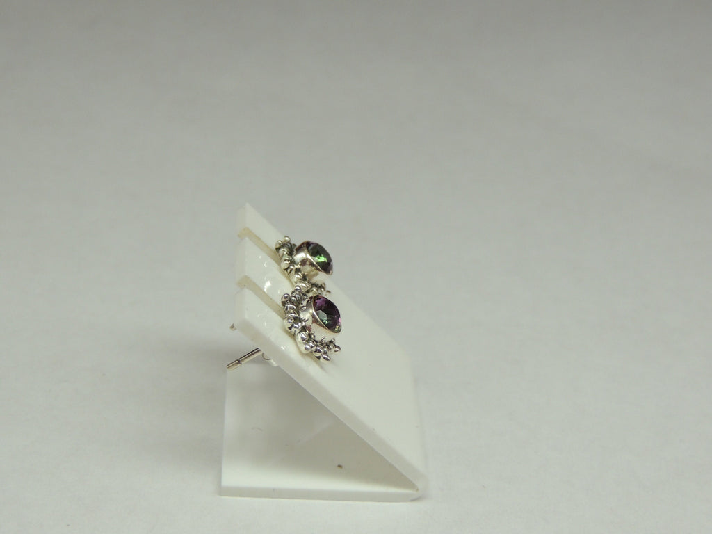 Edler 0,95 Carat Mystik Topas Ohrstecker 925 Silber Ohrring Ohrschmuck