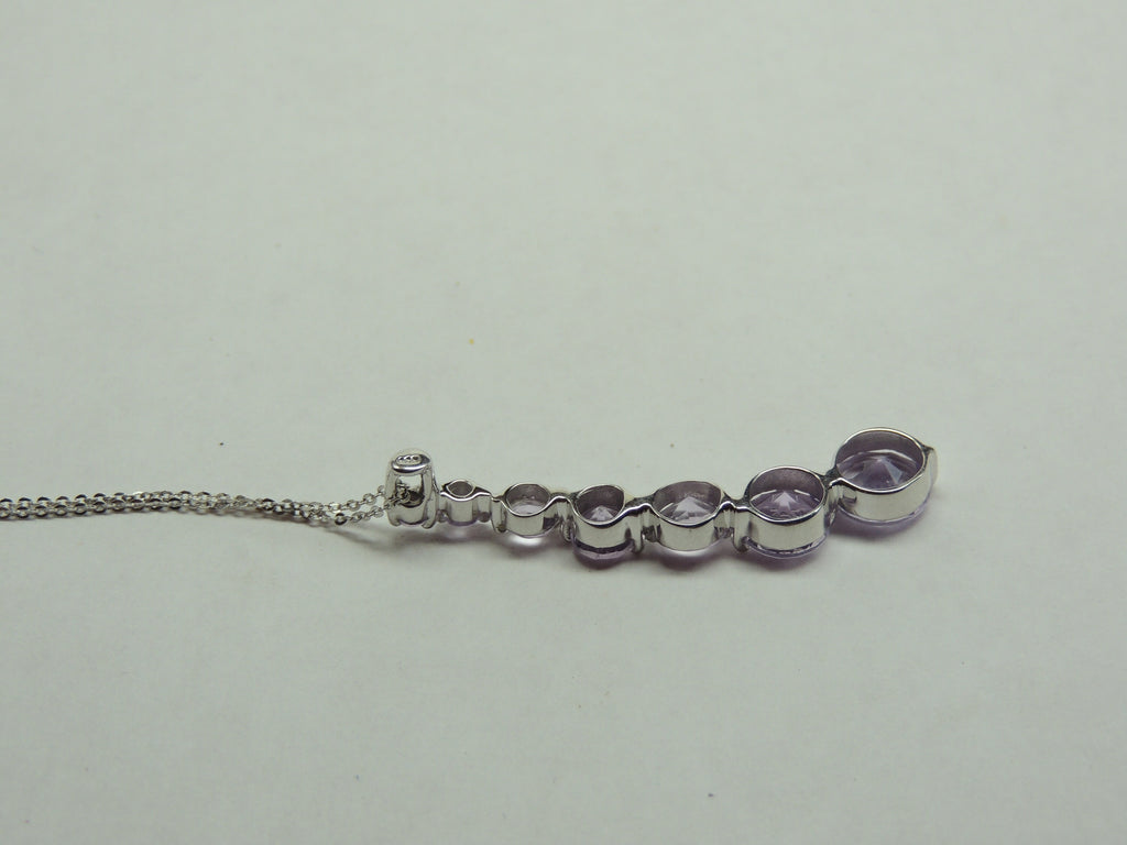 4,2 Carat Amethyst Anhanger 925 Silber Collier Kette ein funkelnder Traum Top