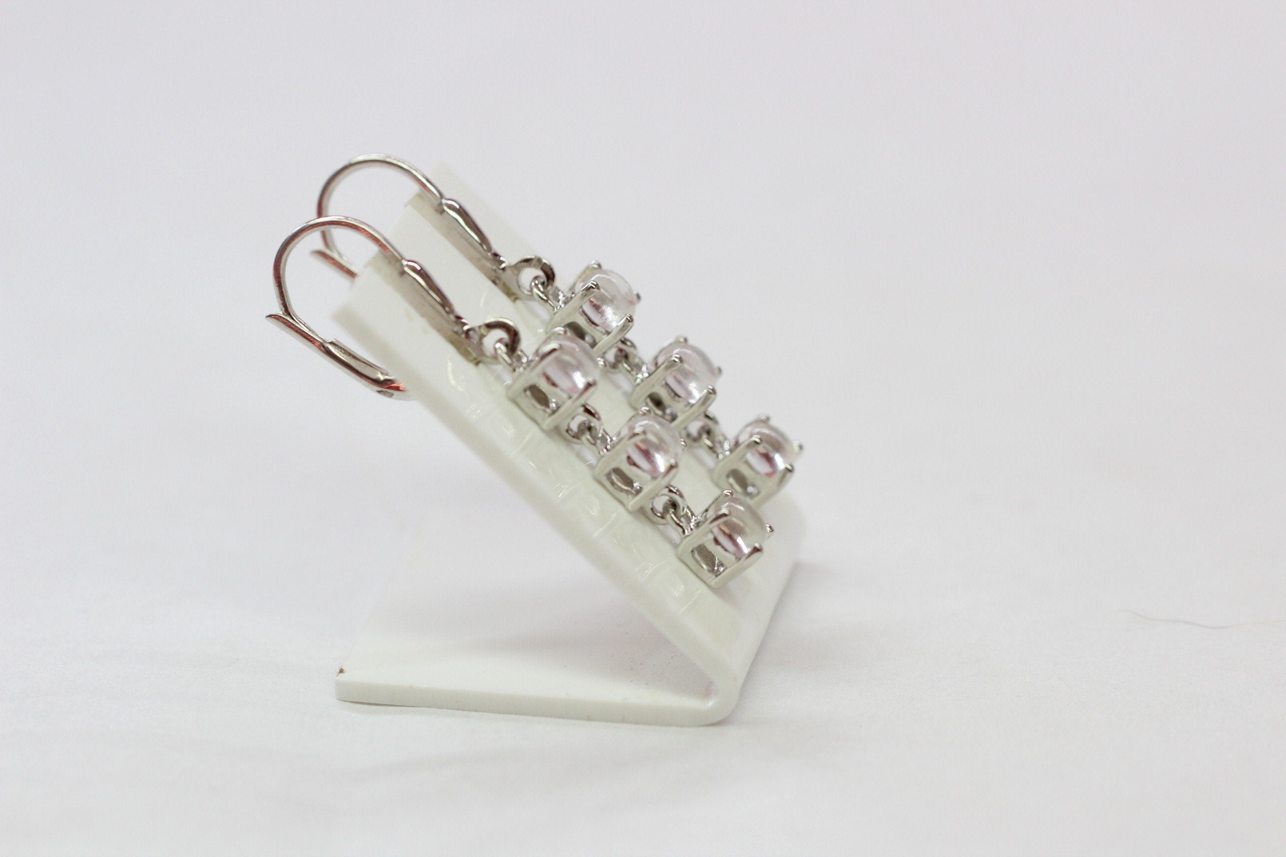 Edle 2,2 Carat weisstopas Ohrhanger 925 Silber Brisur weisser Topas Ohrschmuck