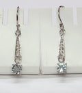 Edle 1,75 Carat Blautopas weisstopas Ohrhanger 925 Silber blauer und weisser Topas