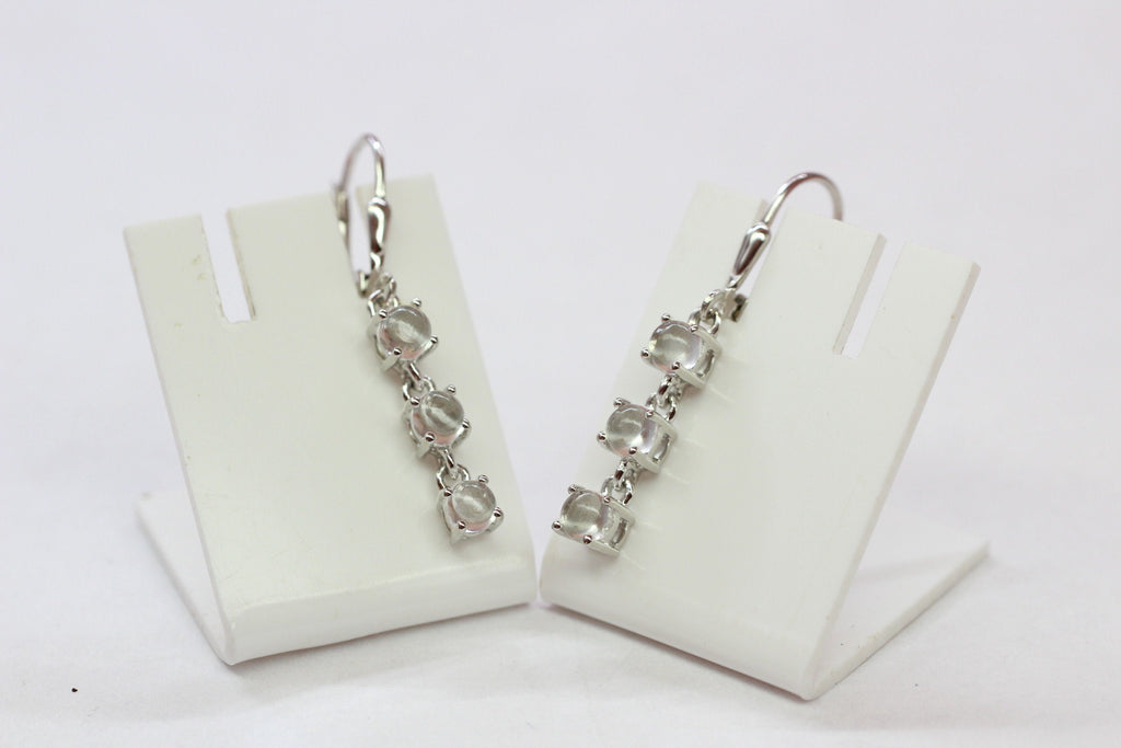 Edle 2,2 Carat weisstopas Ohrhanger 925 Silber Brisur weisser Topas Ohrschmuck