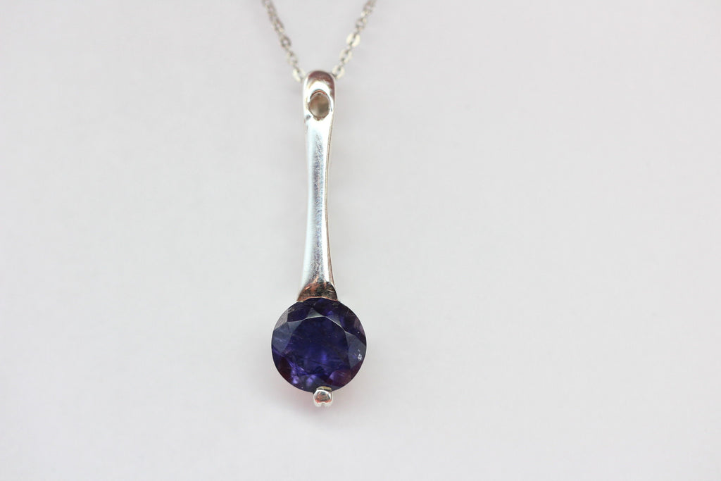 Edler 2,2 Carat lolith Anhanger 925 Silber Wassersaphir Luchssaphir