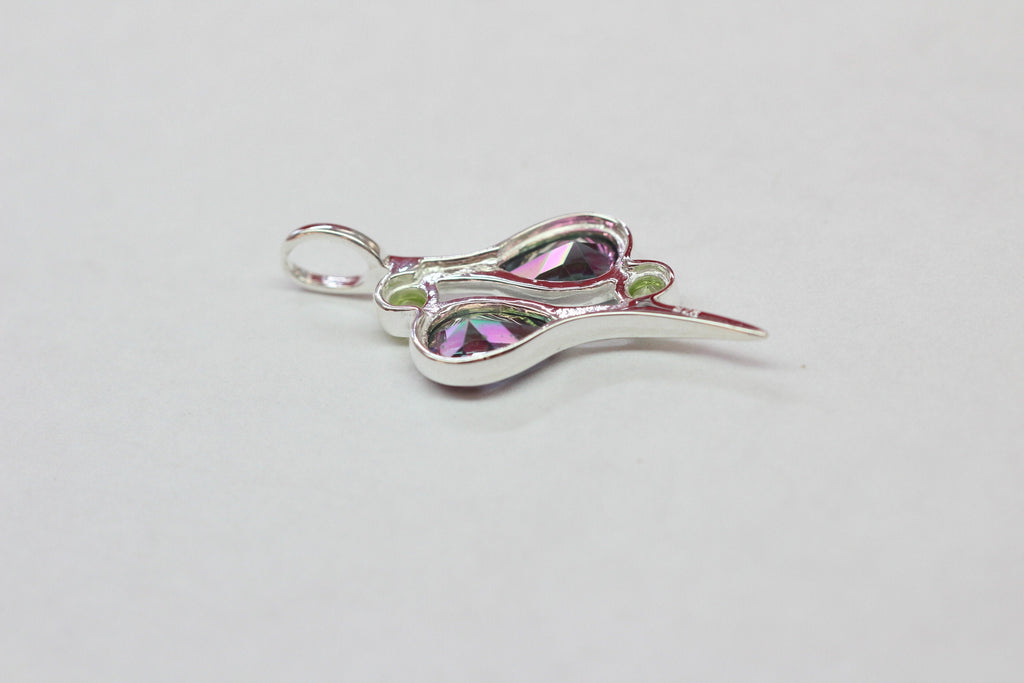 Edler 3,38 Carat Design Anhanger Mystik Topas Peridot Anhänger 925 Silber