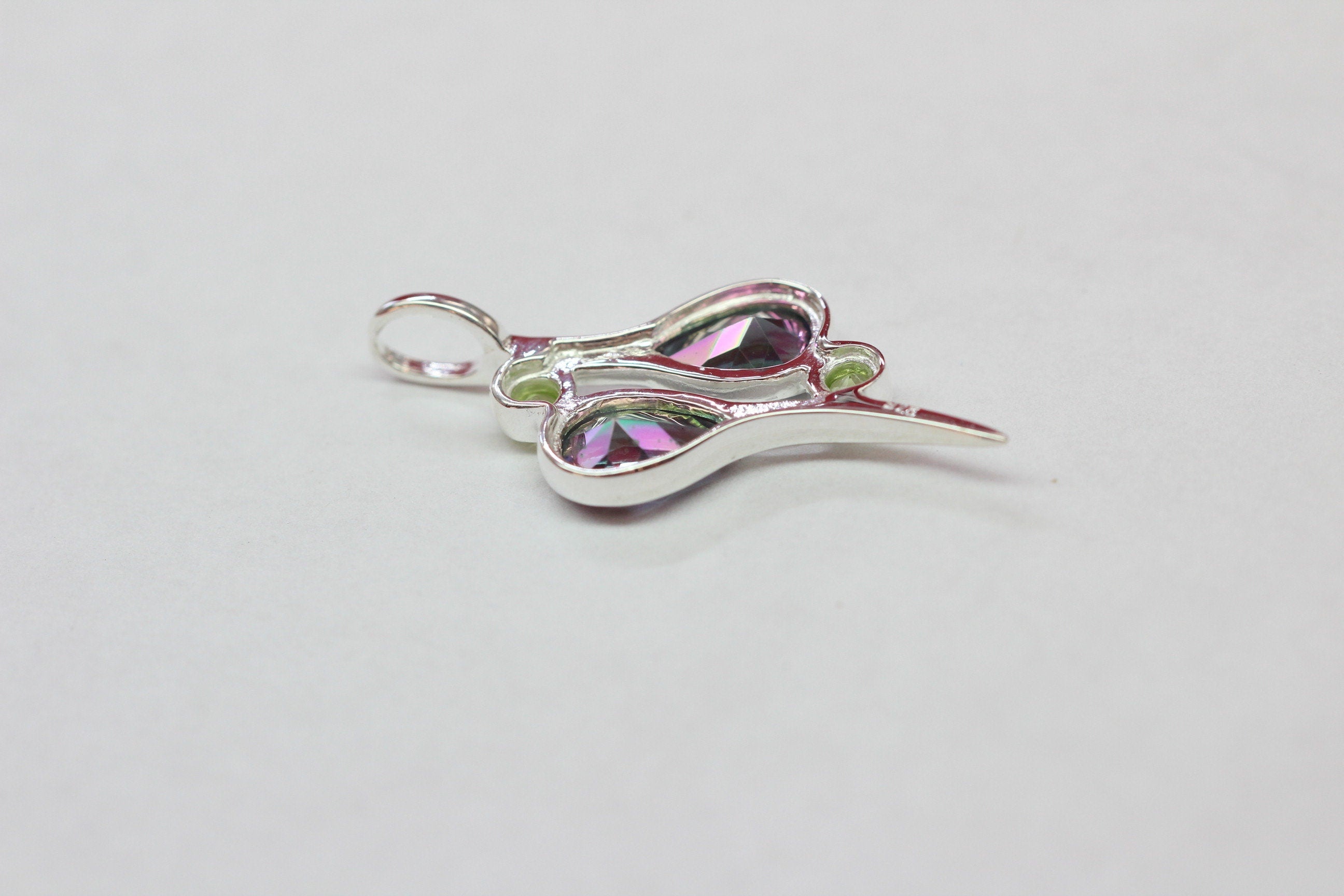 Edler 3,38 Carat Design Anhanger Mystik Topas Peridot Anhänger 925 Silber