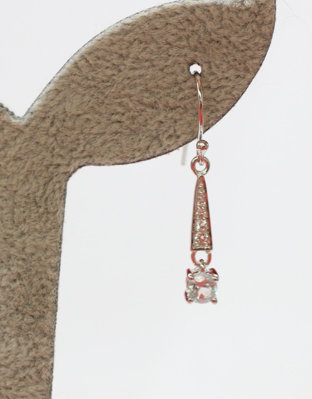 Edle 1,75 Carat Blautopas weisstopas Ohrhanger 925 Silber blauer und weisser Topas