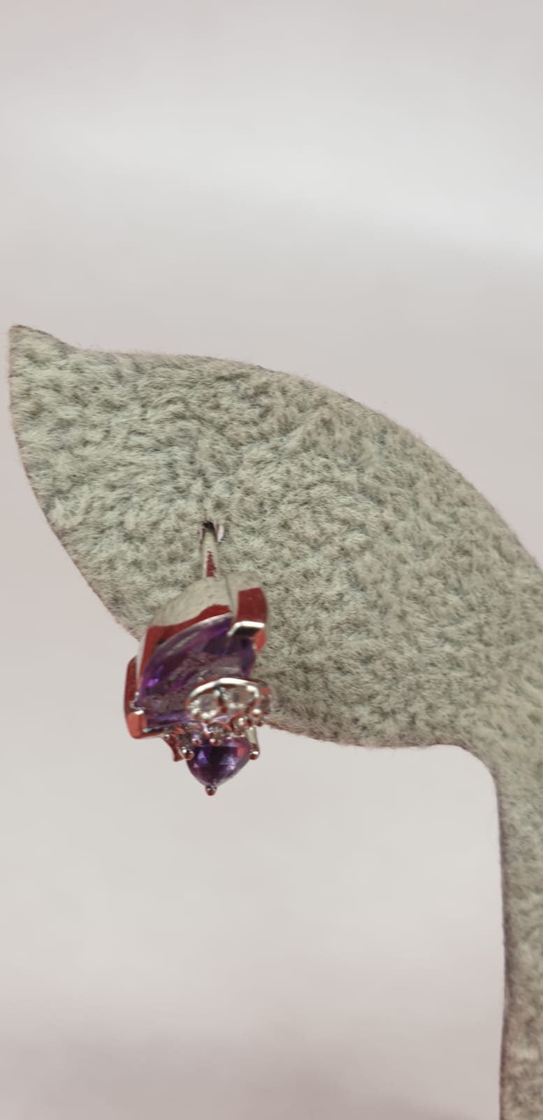 Edle 3,0 Carat Amethyst weisstopas Ohrshanger 925 Silber Ohrschmuck violletter Edelstein