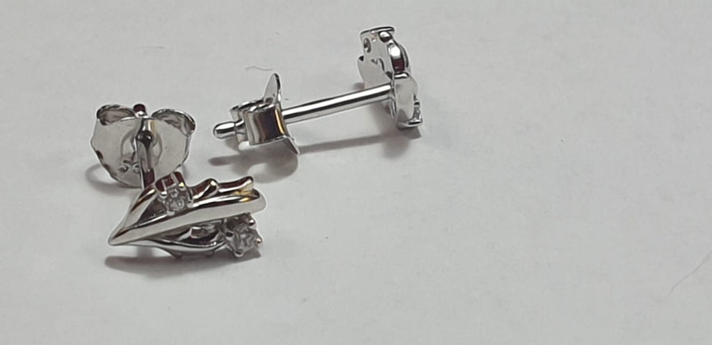 Edle funkelnde Zirkonia Ohrstecker Ohrschmuck 925 Silber American Diamant