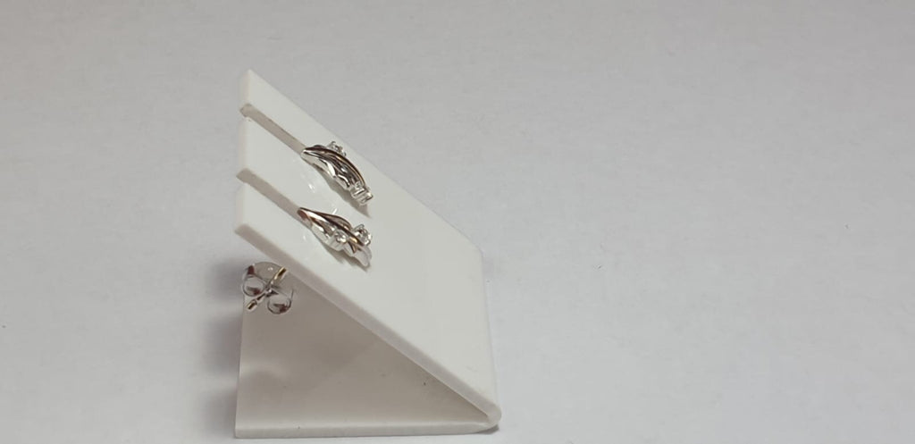 Edle funkelnde Zirkonia Ohrstecker Ohrschmuck 925 Silber American Diamant