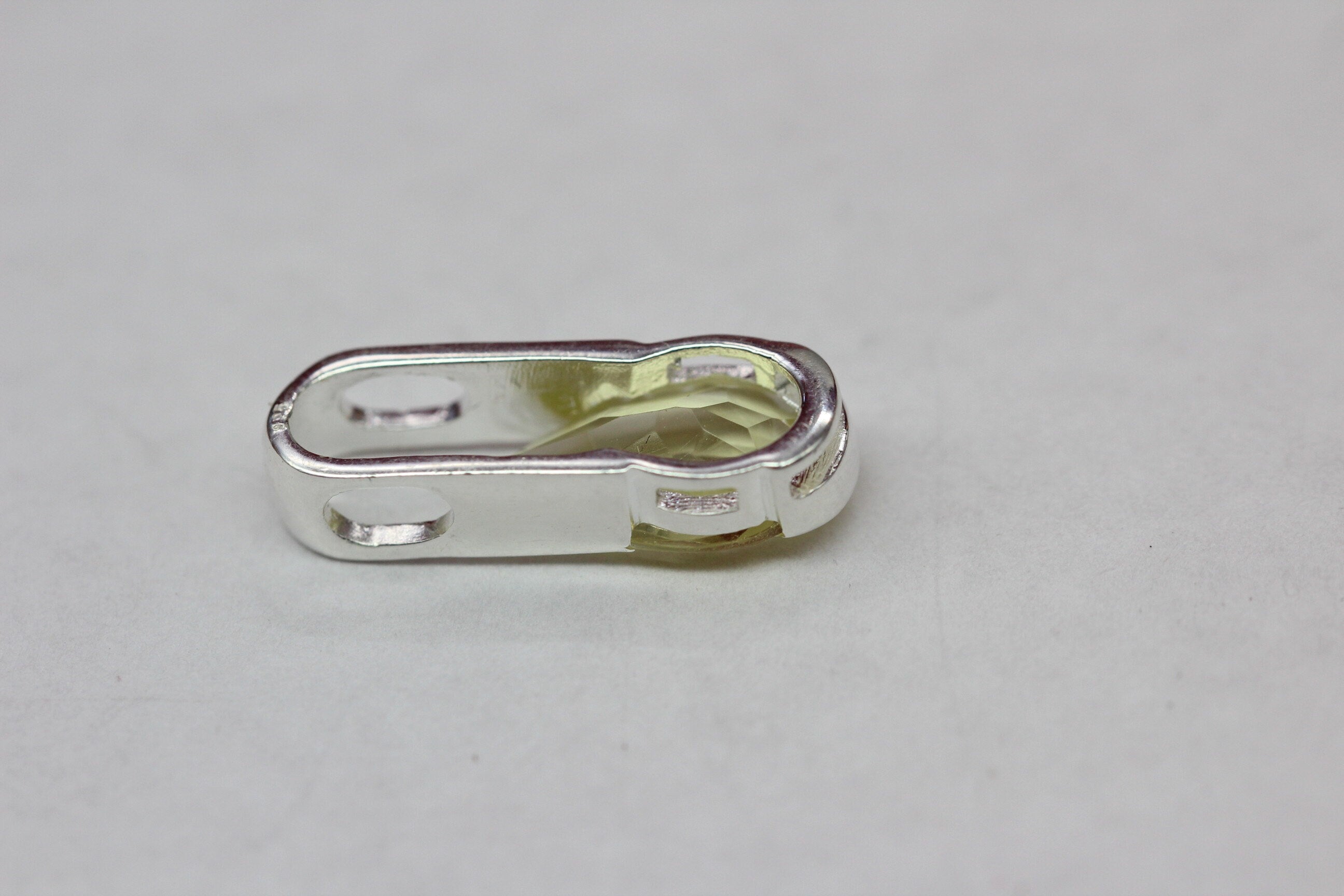 Edler 2,9 Carat Limonentopas Anhanger 925 Silber Collier Kette  Lemonquarz topas