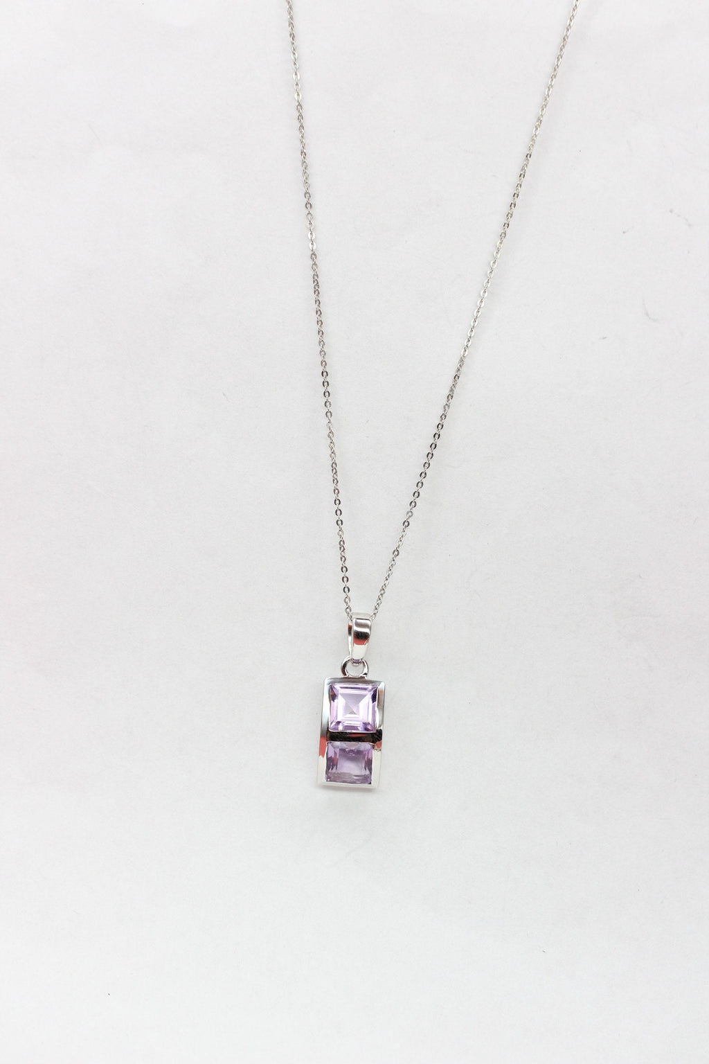 Echter Amethyst Anhänger 925 Silber - 2,9 Karat Violetter Edelstein - Geburtsstein Februar - Geschenk für Sie - Handgefertigter Schmuck"
