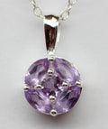 Edler 0,75 Carat Amethyst Anhanger 925 Silber Collier Kette Top Anhanger Edel
