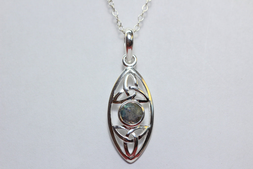 Echter Labradorit Anhänger Silber 925, Schimmernder Edelstein, Designer Kettenanhänger, Boho Schmuck 0,8 ct Naturstein Modernes Silberdesign