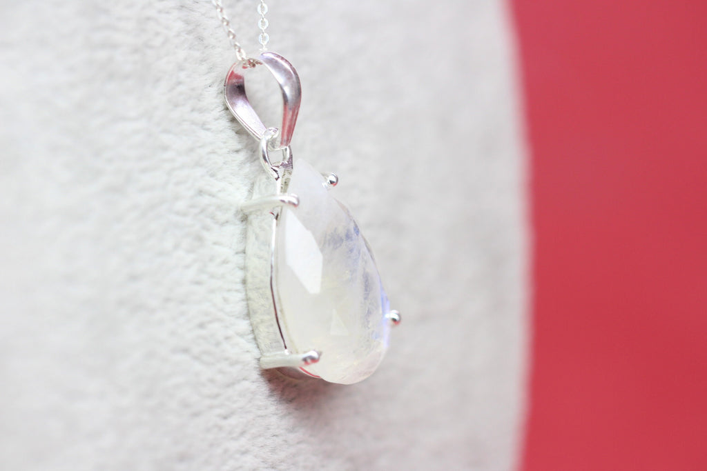 Edler 18,3 Carat Mondlichttopas Anhänger 925 Silber