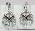 Edle 6,95 Carat Blautopas Ohrstecker 925 Silber sky blue Topas Ohrhanger