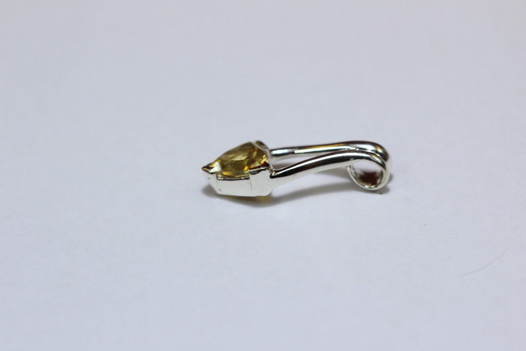 Edler 1,3 Carat Citrin Anhanger 925 Silber gelber Edelstein
