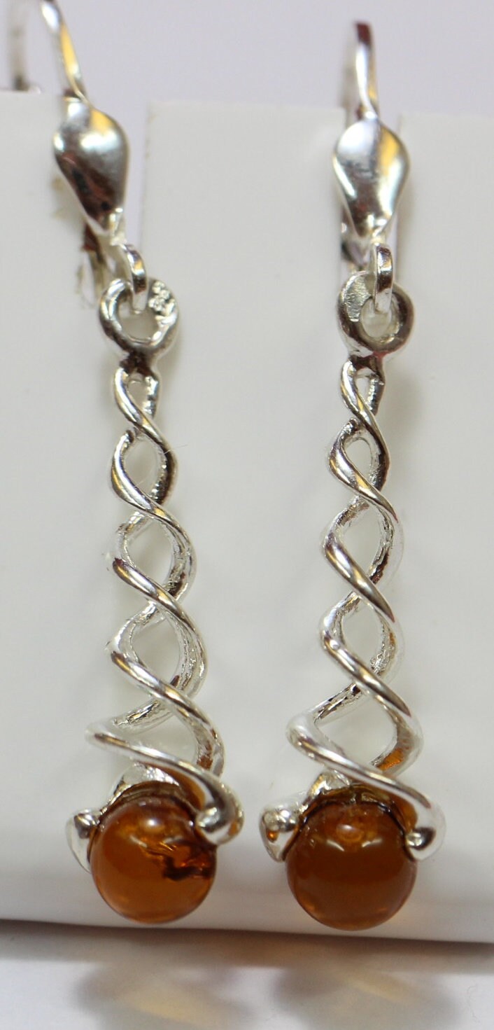 Edle Bernstein Ohrhanger 925 Silber edler Bernstein aus Litauen Top Schmuck