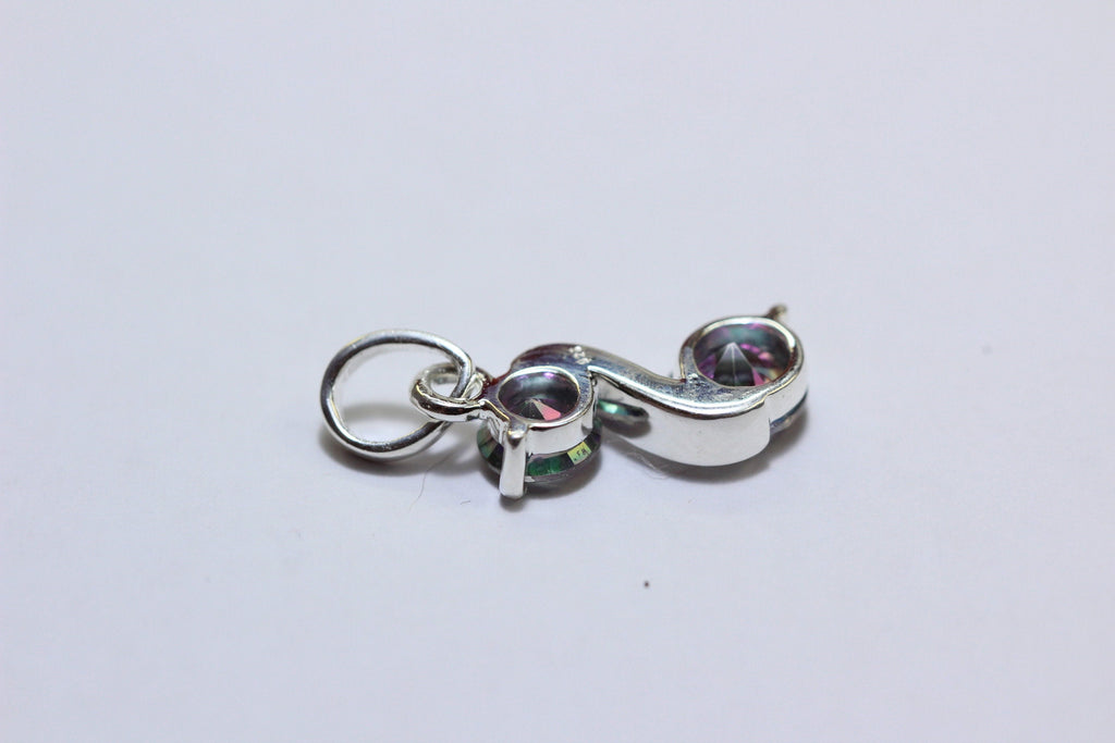 Edler 2,6 Carat Mystik Topas Anhanger 925 Silber Anhanger Collier mystischer Topas