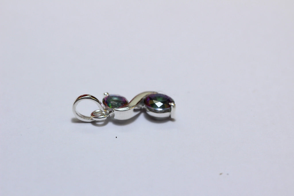 Edler 2,6 Carat Mystik Topas Anhanger 925 Silber Anhanger Collier mystischer Topas