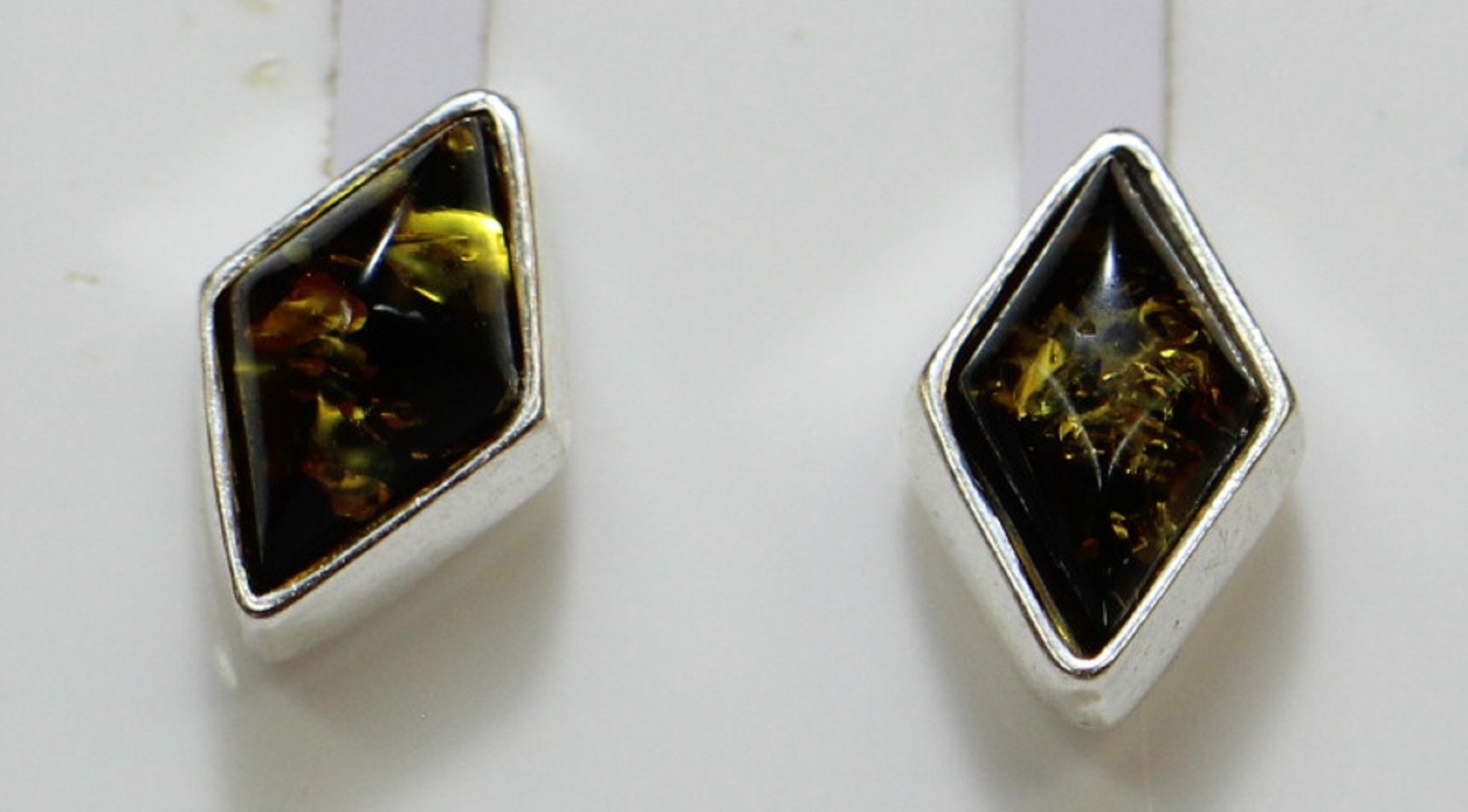 Edler Bernstein Ohrstecker Unisex 925 Silber Ohrschmuck Bernsten aus Litauen
