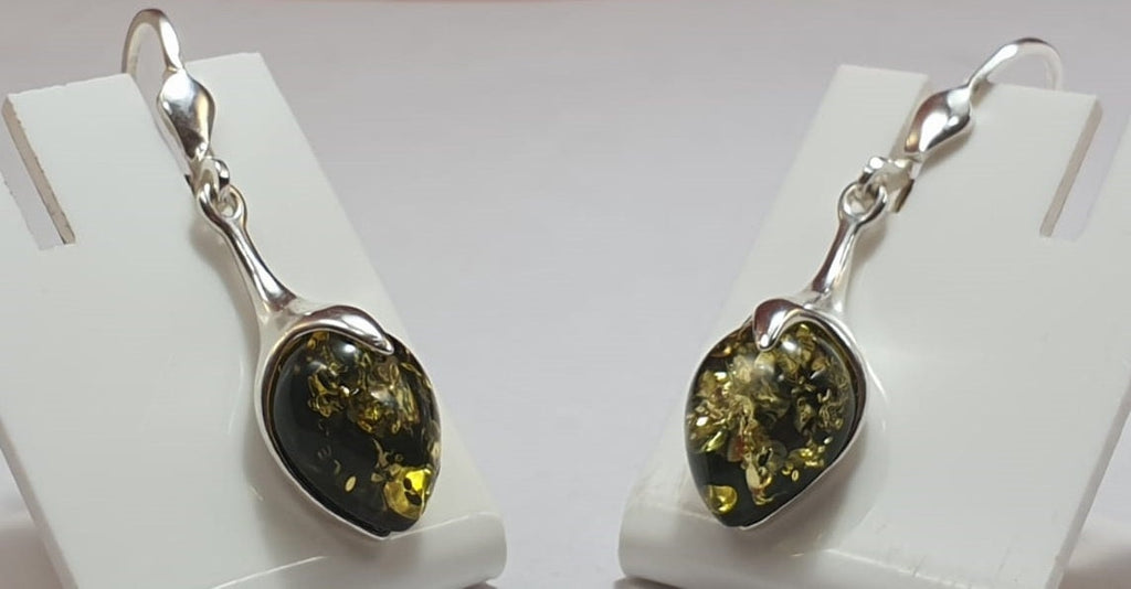 Edle Bernstein Ohrhanger 925  Silber Bernstein aus Letland Ohrschmuck Brisur