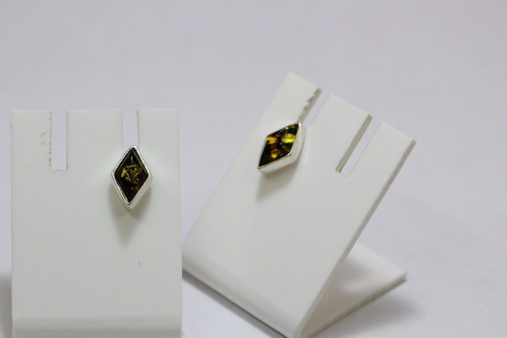 Edler Bernstein Ohrstecker Unisex 925 Silber Ohrschmuck Bernsten aus Litauen