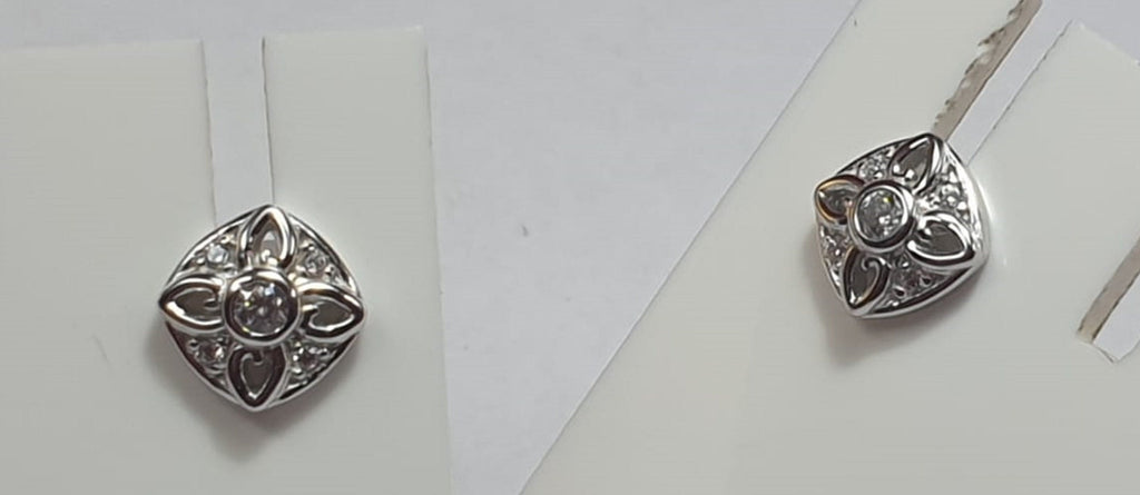 Edle Zirkonia Ohrstecker 925 Silber Ohrschmuck American Diamant Top Edel