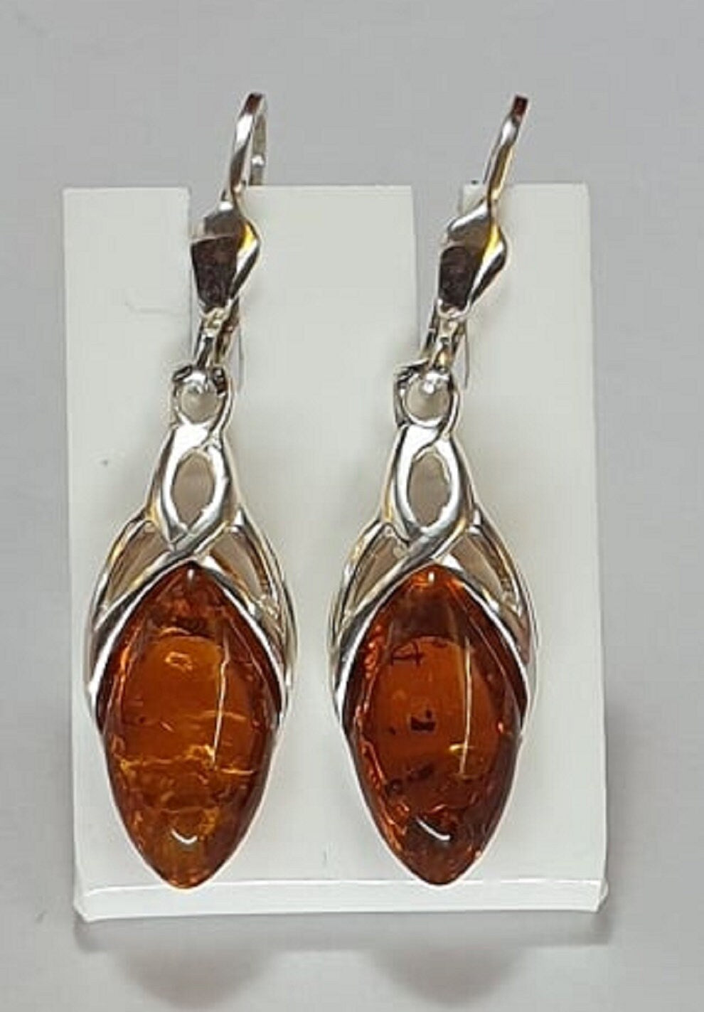 Edle Bernstein Ohrhanger 925 Silber Bernstein aus Letland Ohrschmuck Brisur
