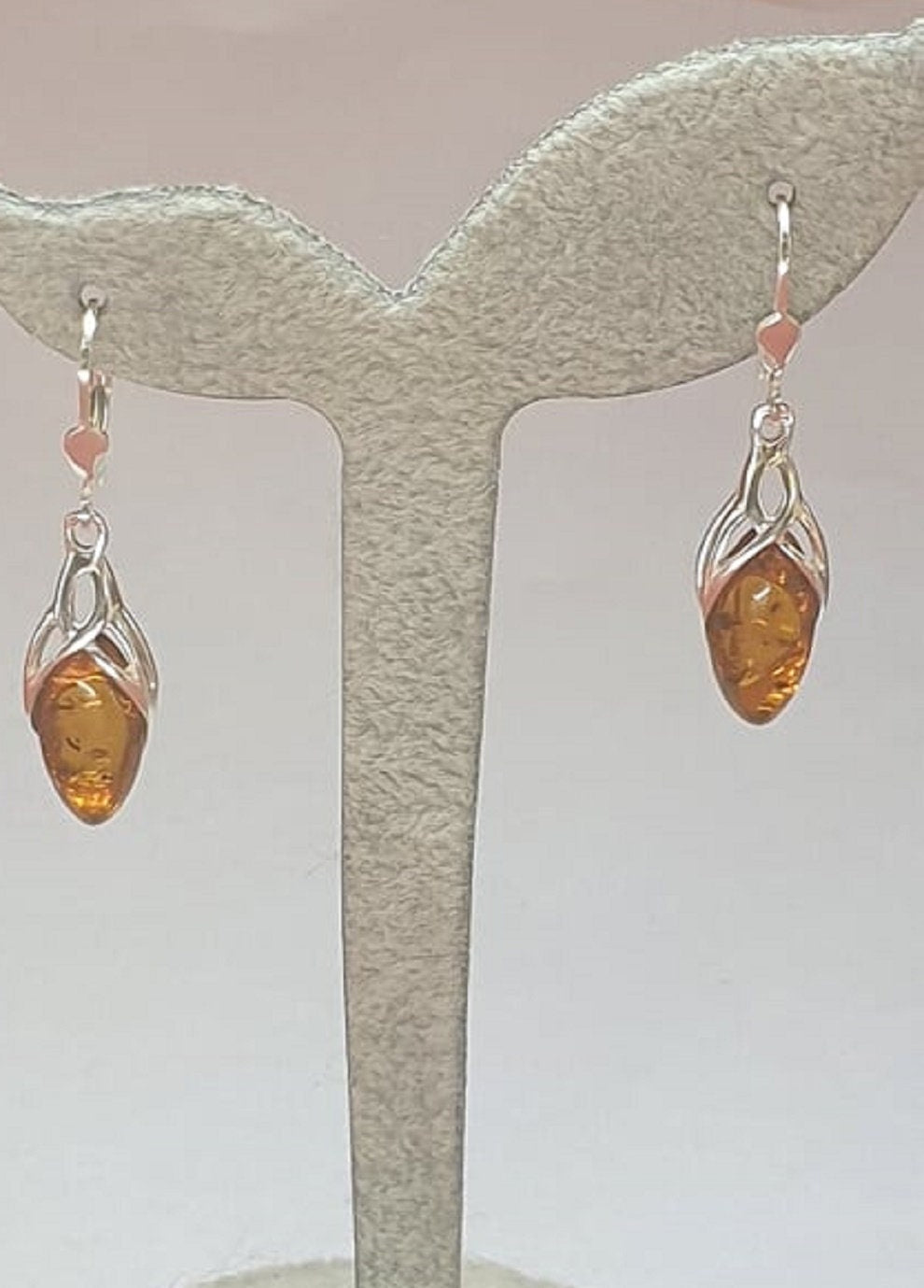 Edle Bernstein Ohrhanger 925 Silber Bernstein aus Letland Ohrschmuck Brisur