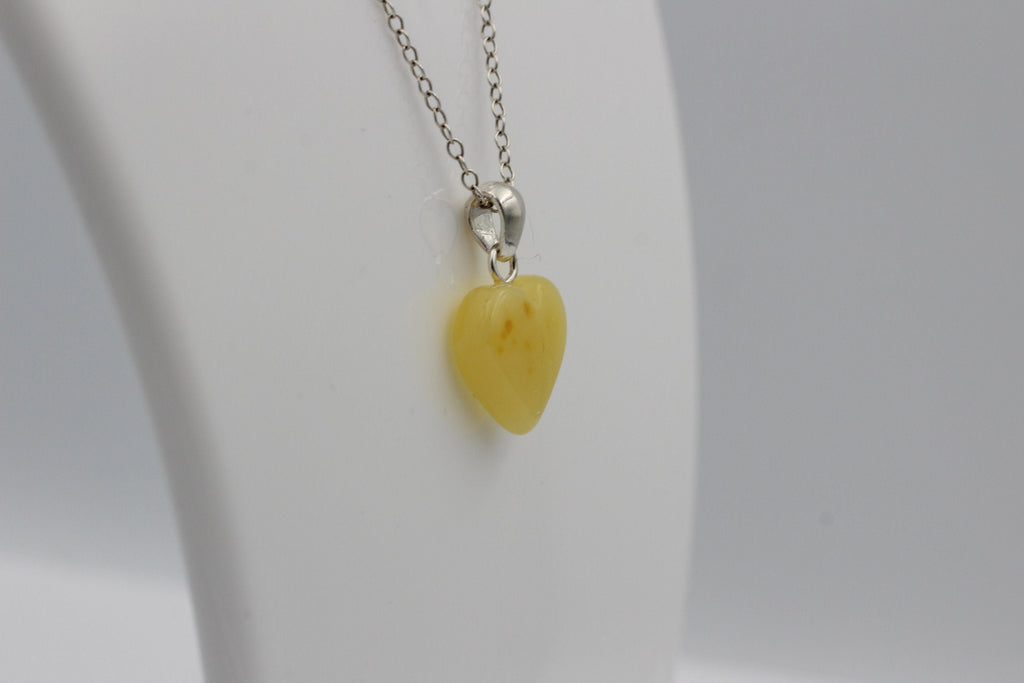 Bernstein Herz 925 Silber Anhänger Collieranhänger Herz aus Bernstein Schmuck