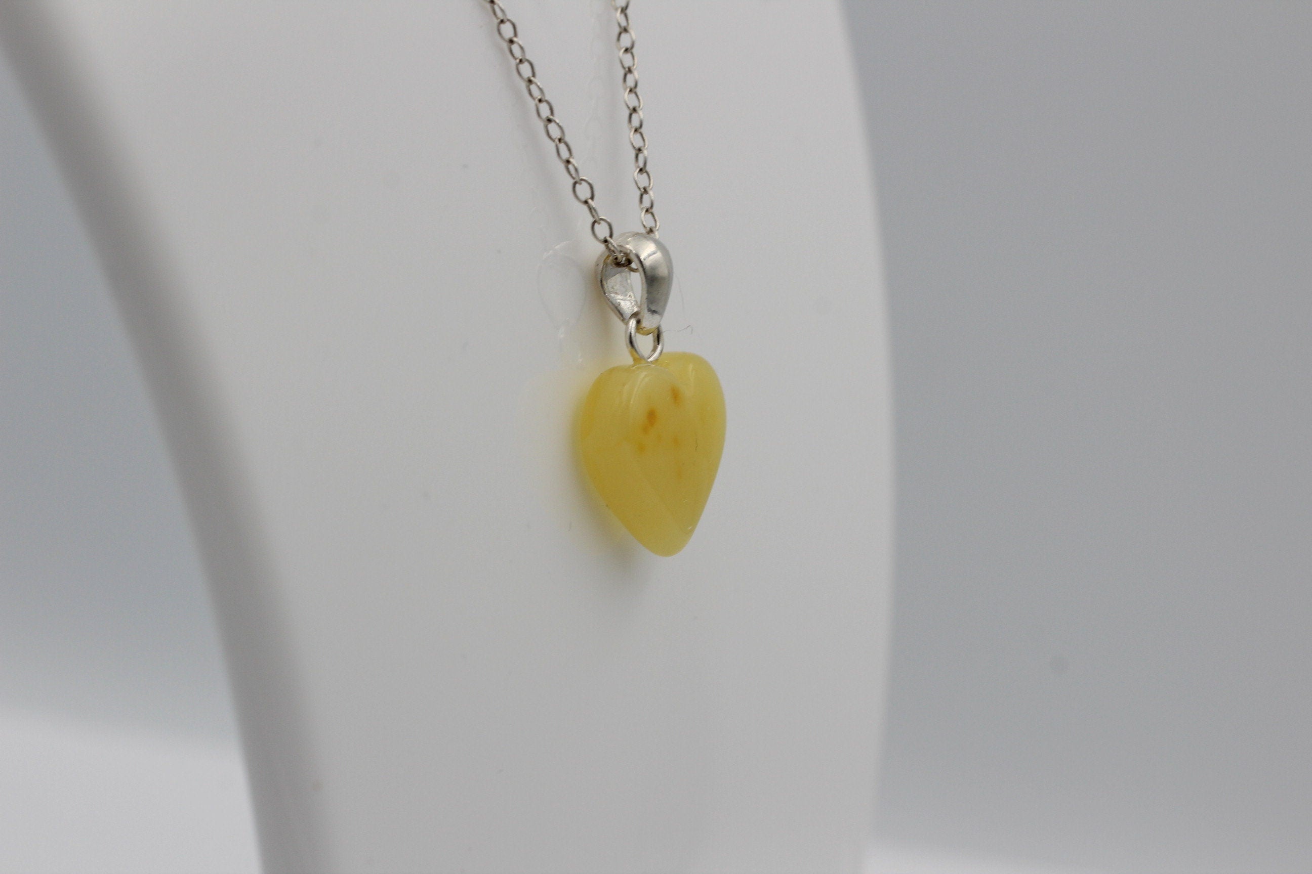 Bernstein Herz 925 Silber Anhänger Collieranhänger Herz aus Bernstein Schmuck