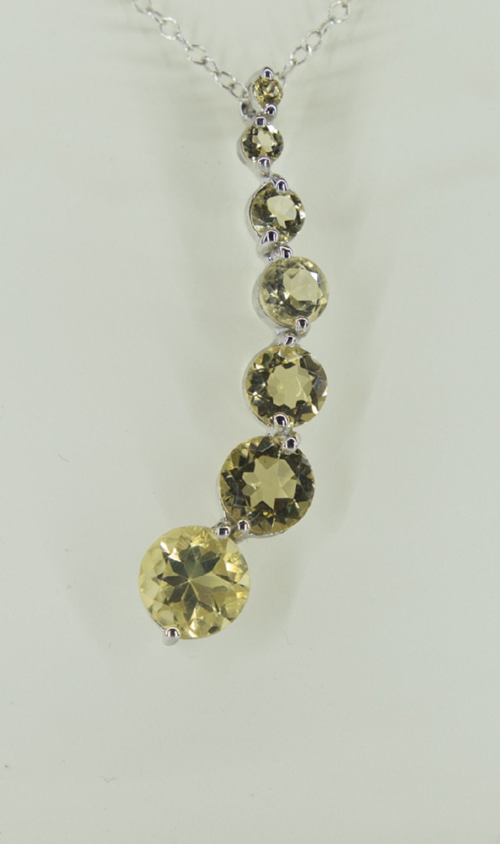 Edler 4,65 Carat Citrin  Anhanger 925 Silber Collier Kette ZitrinTop Edelstein