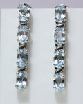 Edle 1,95 Carat Blautopas  Ohrstecker 925 Silber Ohrschmuck himmelblauer Topas