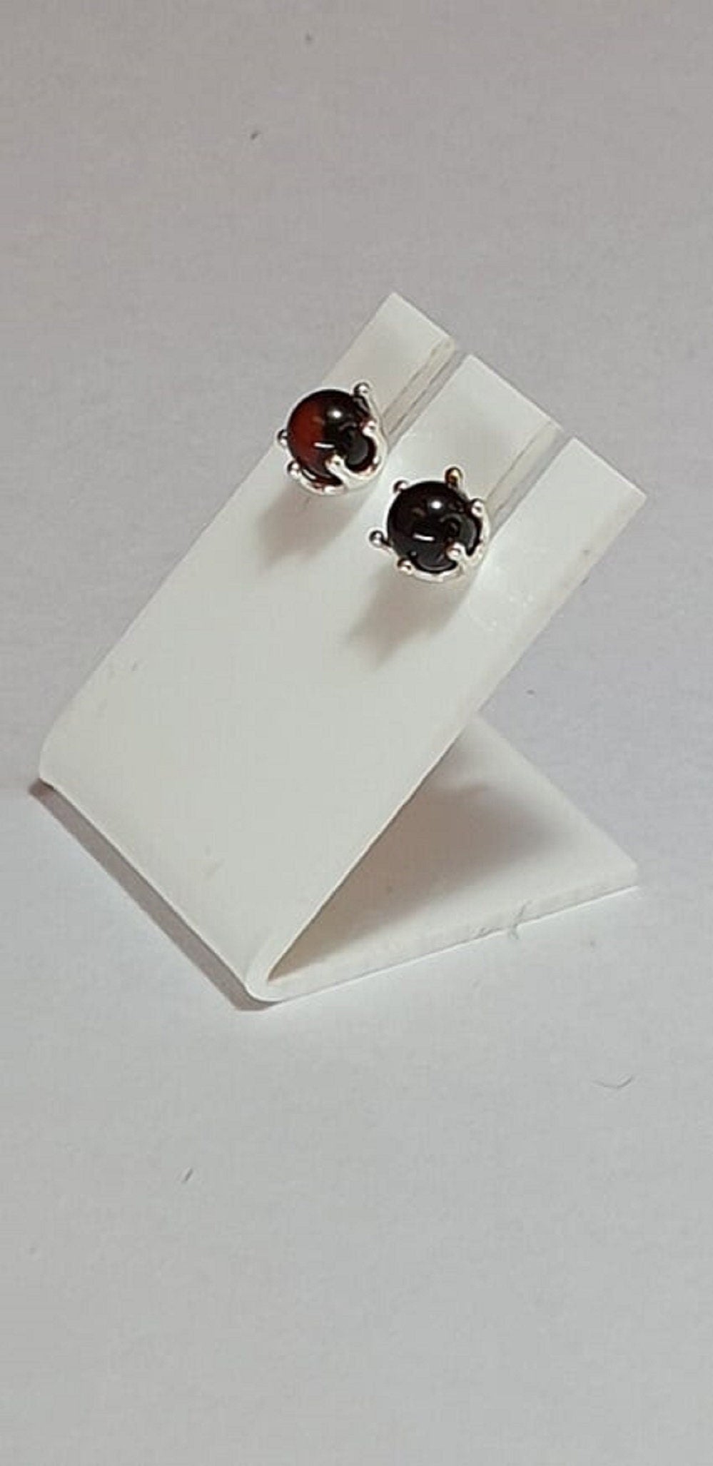braune Bernstein Ohrstecker 925 Silber Ohrschmuck Bernstein aus Letland