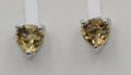 0,9 Carat Citrin Herz Ohrstecker 925 Silber Herzohrstecker gelber Edelstein