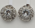 Edler 1,35  Carat Weißtopas OHrstecker 925 Silber Ohrschmuck Edelstein Schmuck