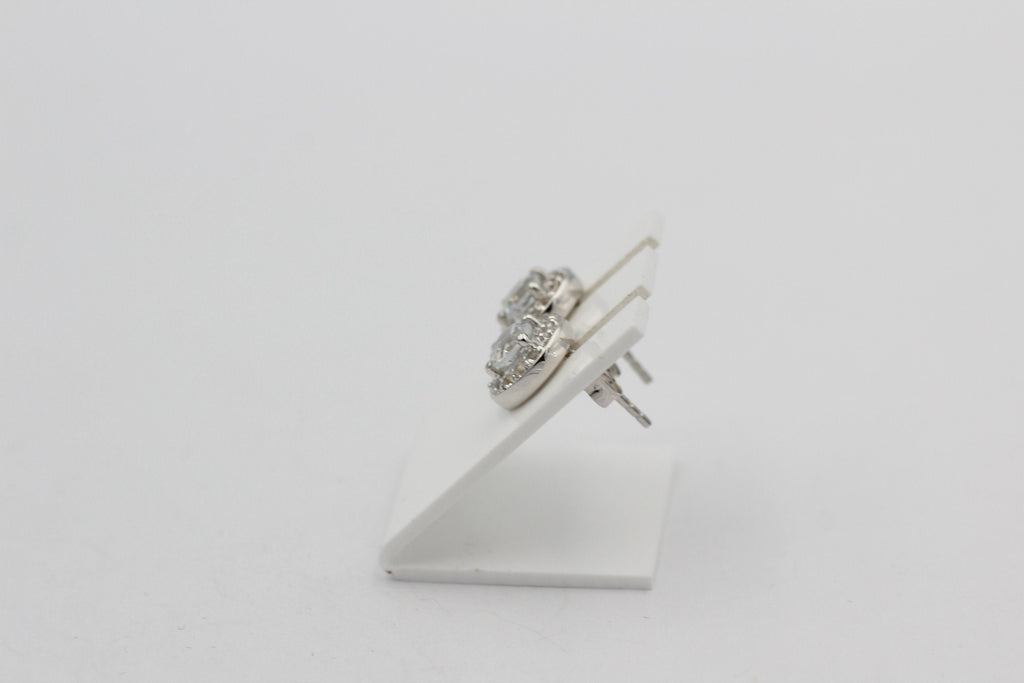 Edler 1,35  Carat Weißtopas OHrstecker 925 Silber Ohrschmuck Edelstein Schmuck
